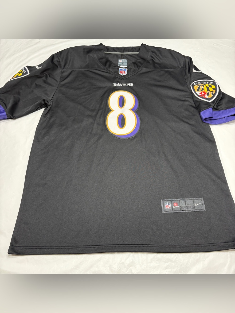 Baltimore Ravens Lamar Jackson #8 Black On Field Nike Jersey Men’s Large